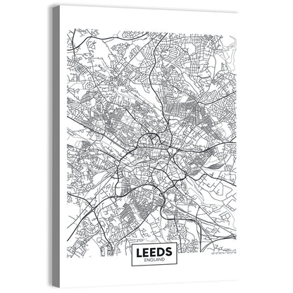 Leeds Street Map Wall Art