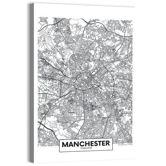 Manchester City Map Wall Art