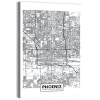 Phoenix Street Grid Map Wall Art