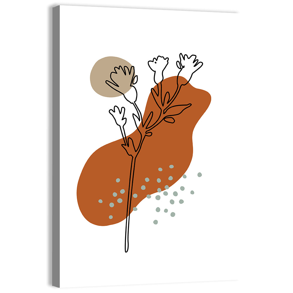 Terracotta Meadow Foliage Wall Art