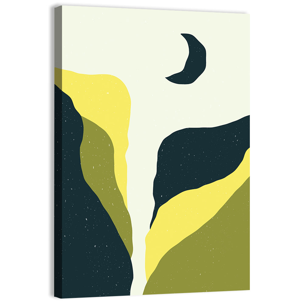 Crescent Moon Over Olive Mountains Wall Art