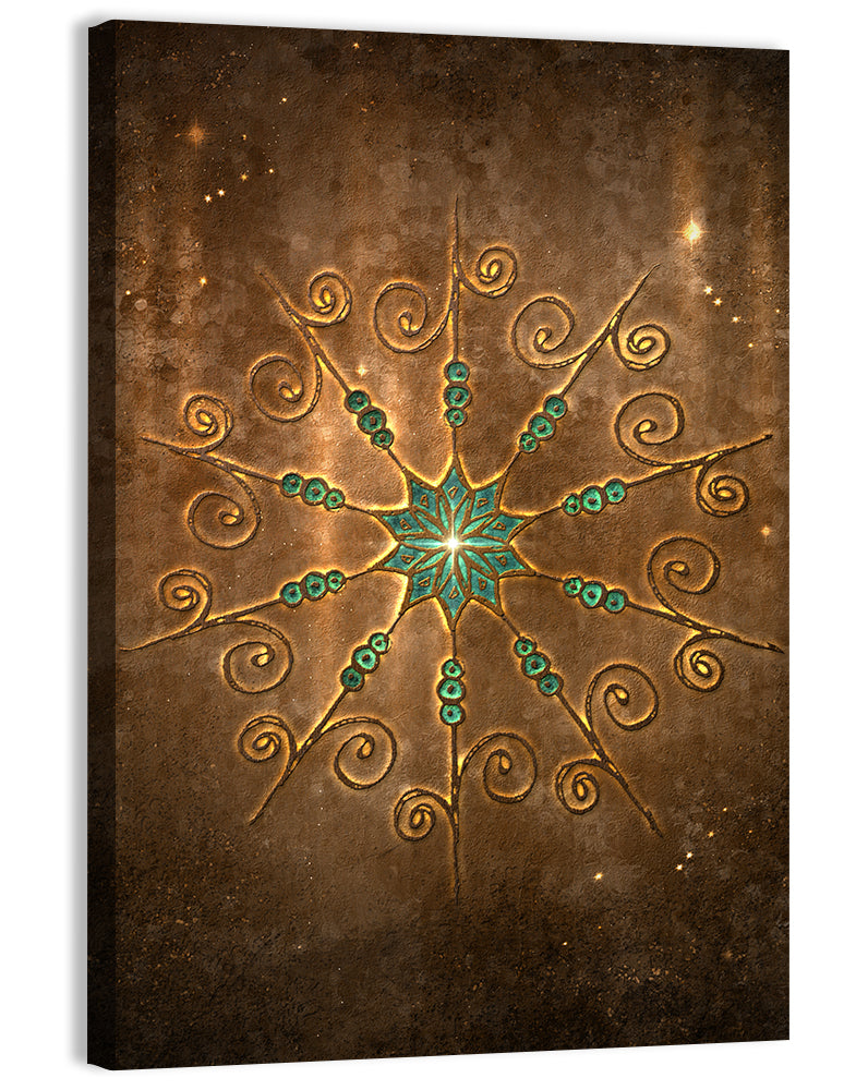 Celestial Twelve-point Mandala Star Wall Art