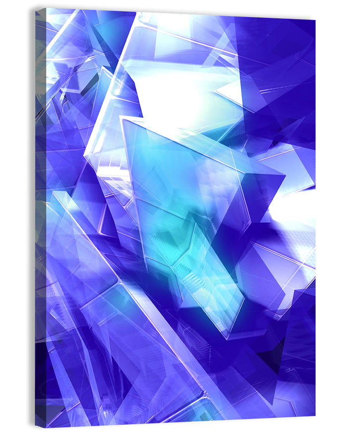 Icy Geometric Shards Wall Art as a canvas print