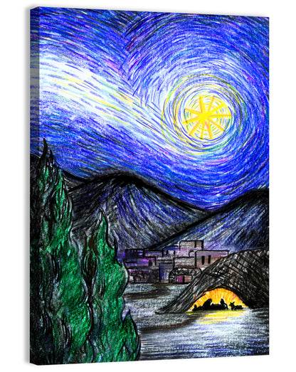 Starry Night Over Bethlehem Wall Art