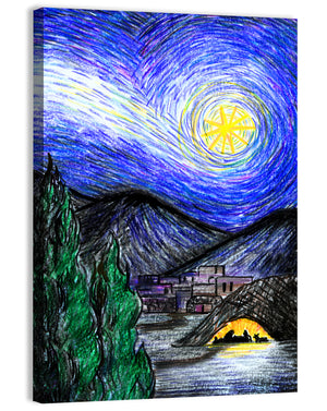 Starry Bethlehem Night Wall Art