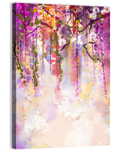 Wisteria Floral Abstract Wall Art