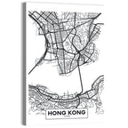 Hong Kong Aerial Map Wall Art