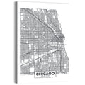 Chicago Street Grid Map Wall Art
