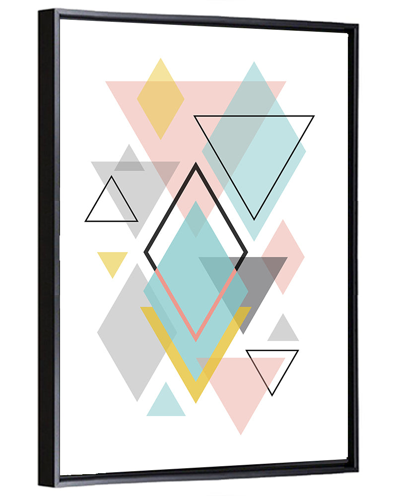 Scandinavian Geometric Pastel Composition Wall Art