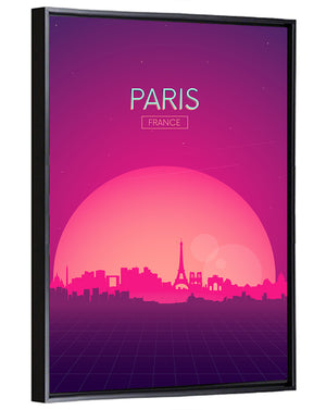 Paris France Skyline Wall Art