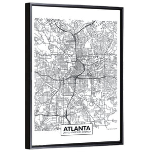 Atlanta City Map Wall Art