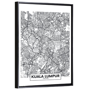 Kuala Lumpur City Map Wall Art