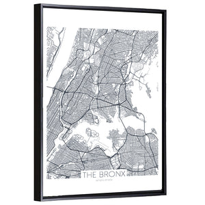 Bronx New York City Map Wall Art