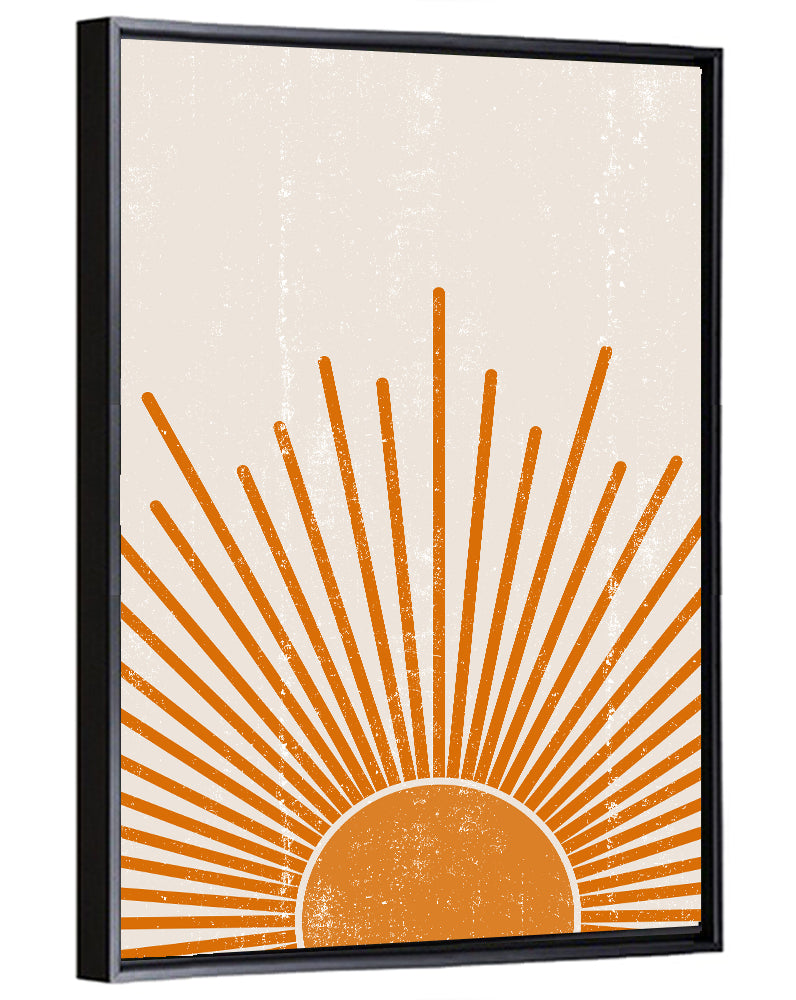 Warm Boho Sun Illustration Wall Art