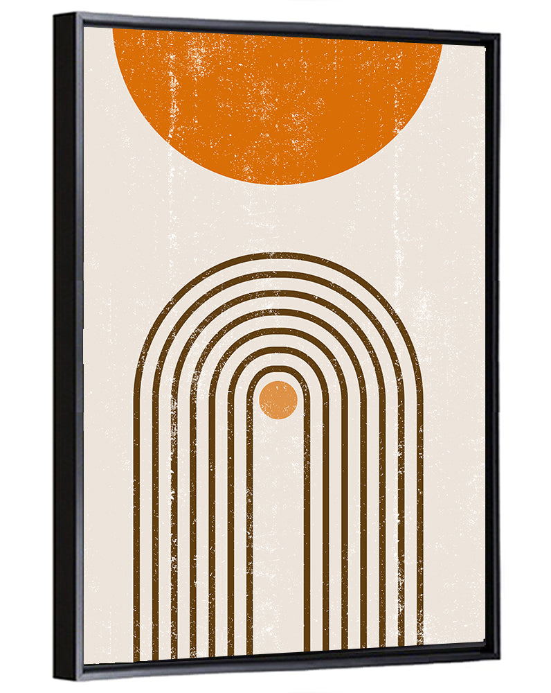 Burning Sun Concentric Arches Wall Art