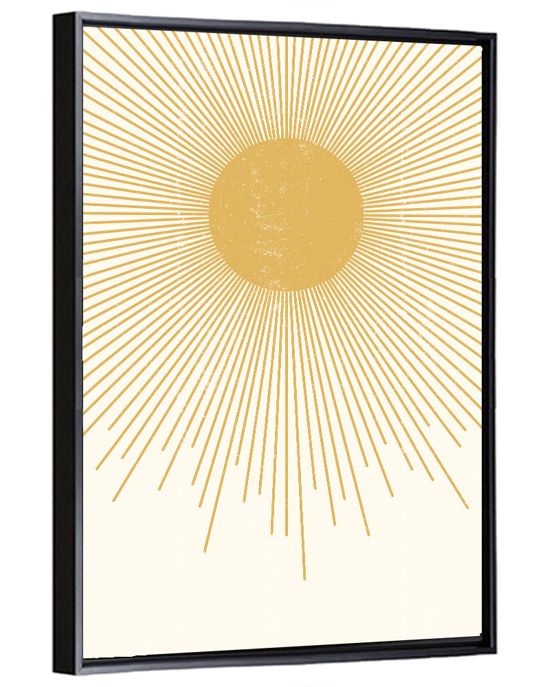 Textured Sunburst Abstract Wall Art