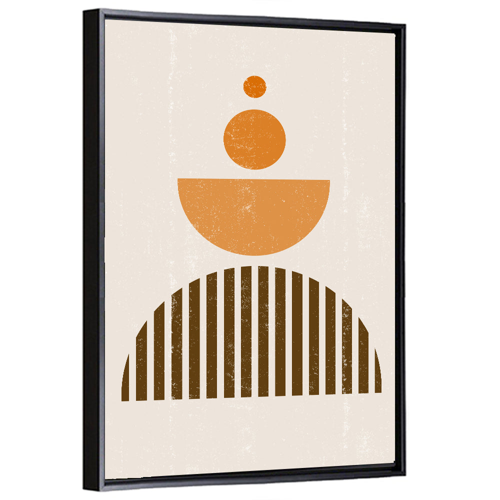 Striped Semicircle Composition Wall Art