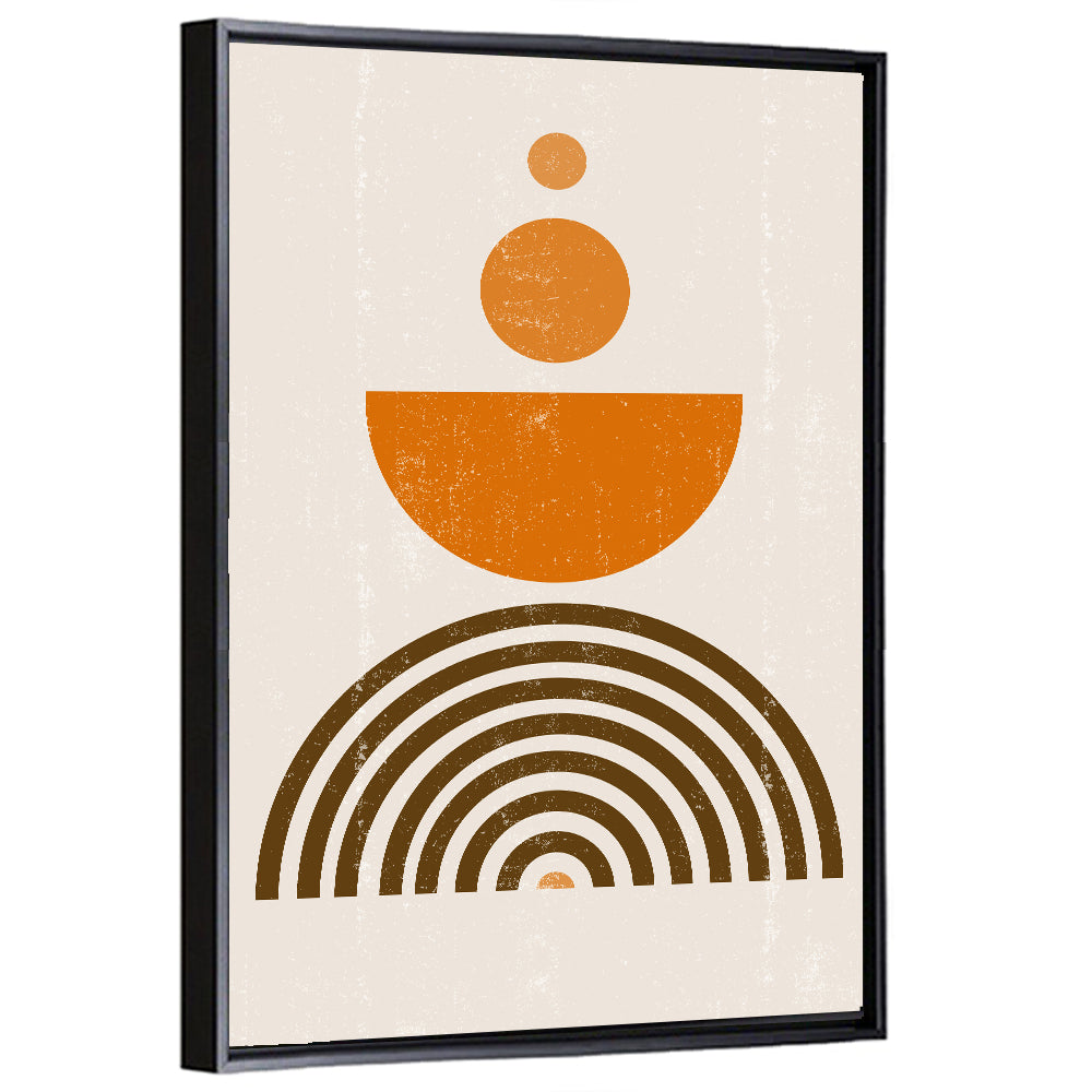 Stacked Orange Sun Wall Art