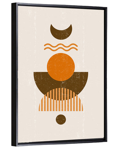 Earthy Sun and Crescent Moon Wall Art