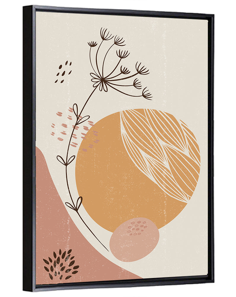 Terracotta Wildflower Abstract Wall Art