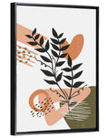 Olive Botanical Leaves Abstract Wall Art