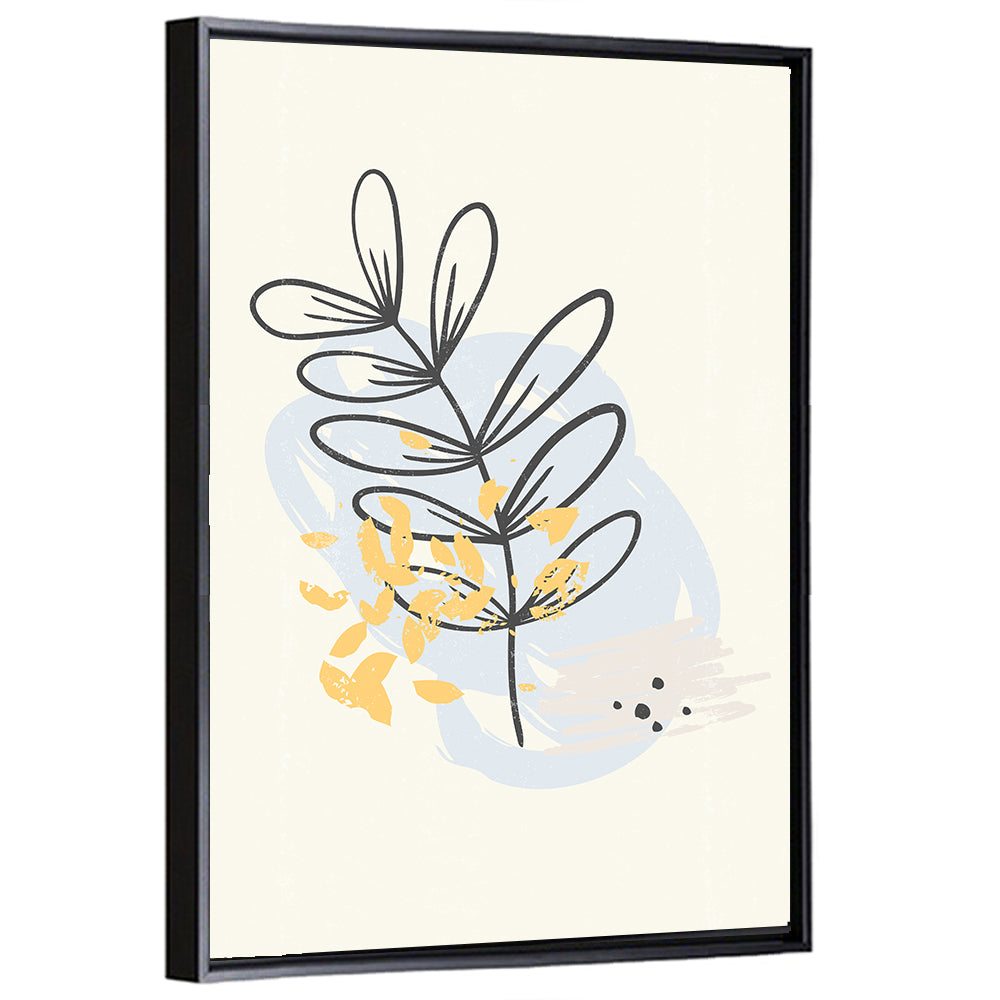 Falling Leaves Illustration Wall Art