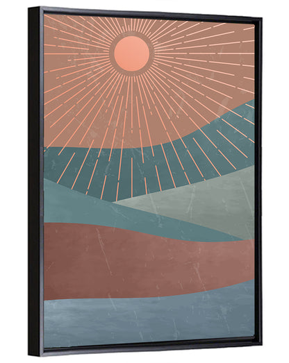 Mountains Sunrise Minimalist Wall Art