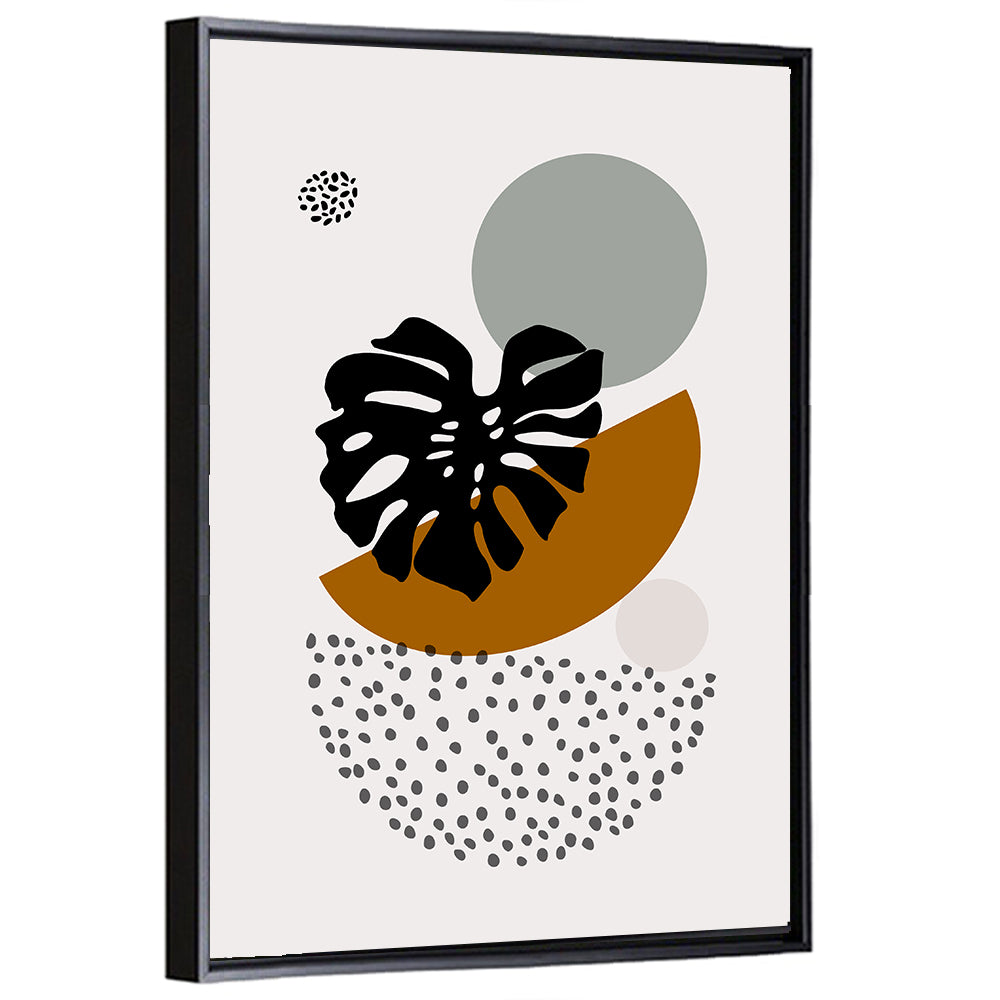 Falling Stones & Palm Leaf Minimalist Wall Art