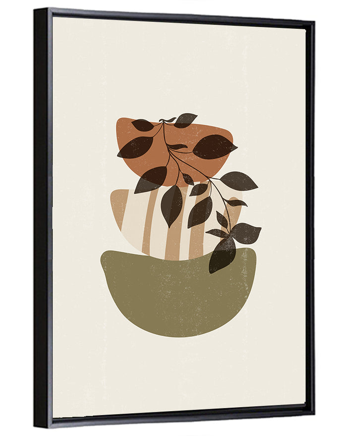 Falling Leaves Branch Wall Art as a framed canvas