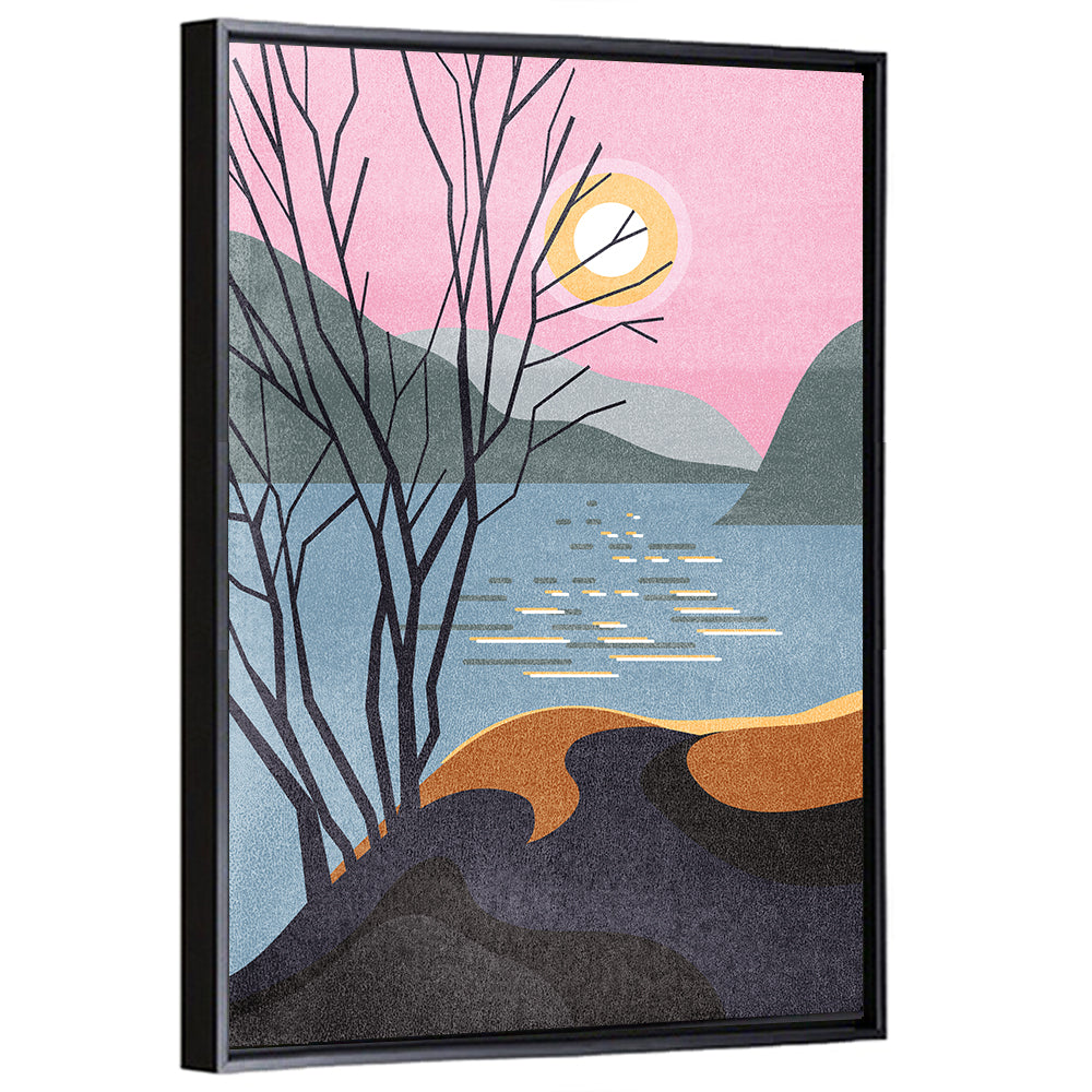 The Lake Sunset Wall Art