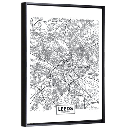 Leeds Street Map Wall Art