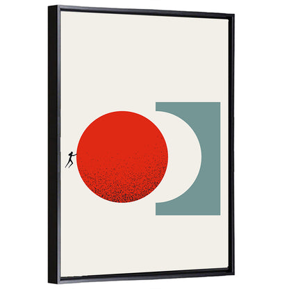 Accomplishment Concept with Red Circle Wall Art