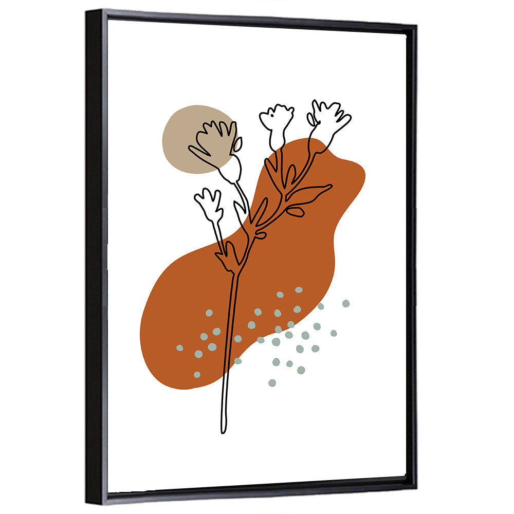 Terracotta Meadow Foliage Wall Art