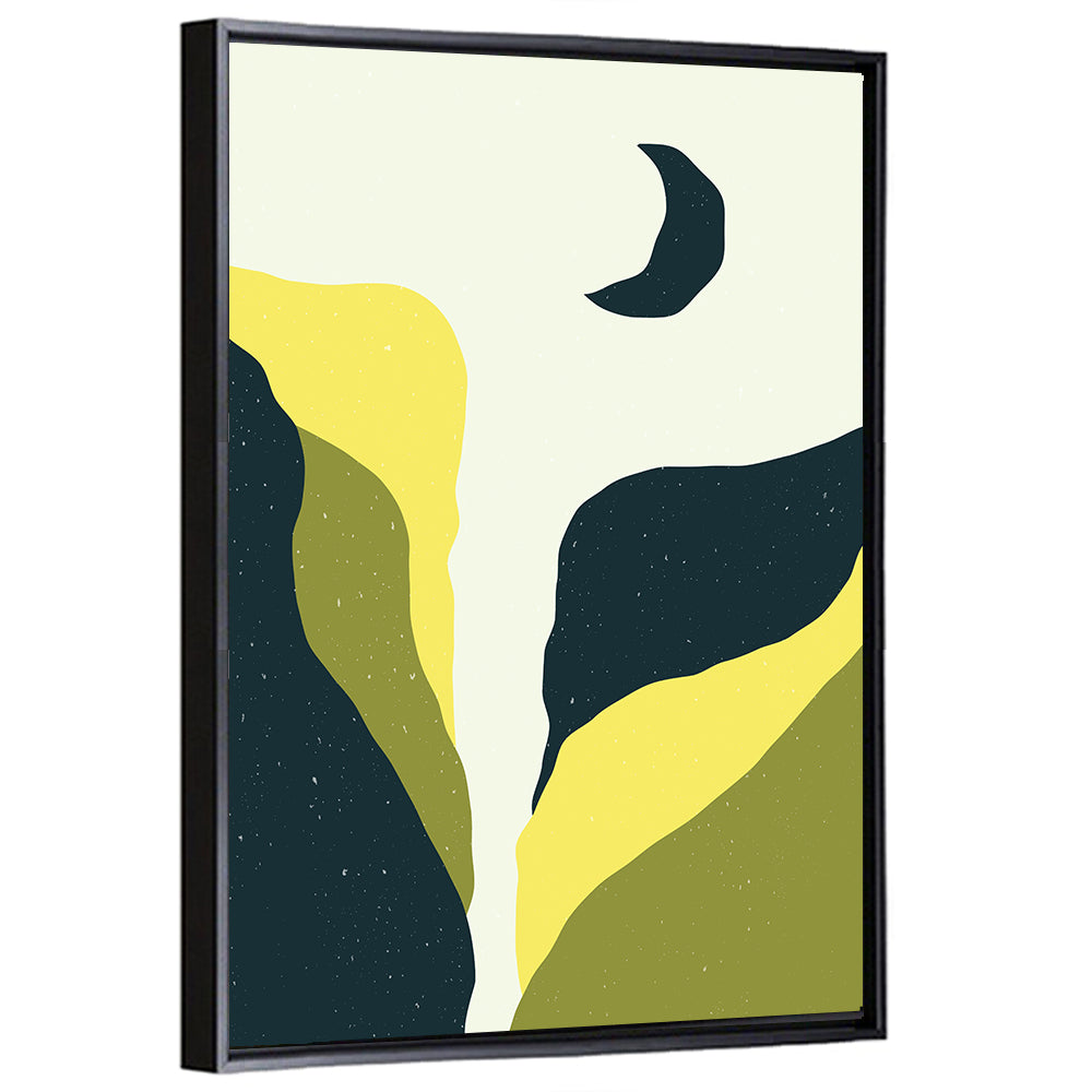 Crescent Moon Over Olive Mountains Wall Art