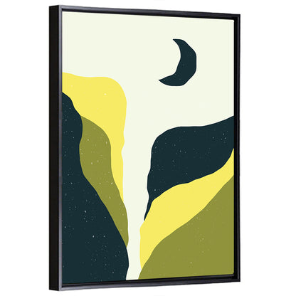 Crescent Moon Over Olive Mountains Wall Art