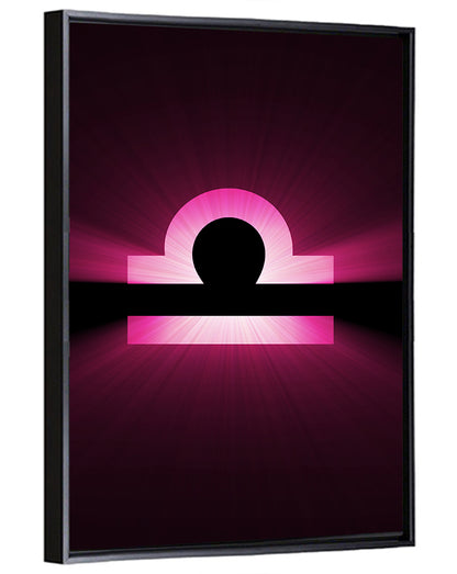 Libra Symbol Neon Glow Wall Art