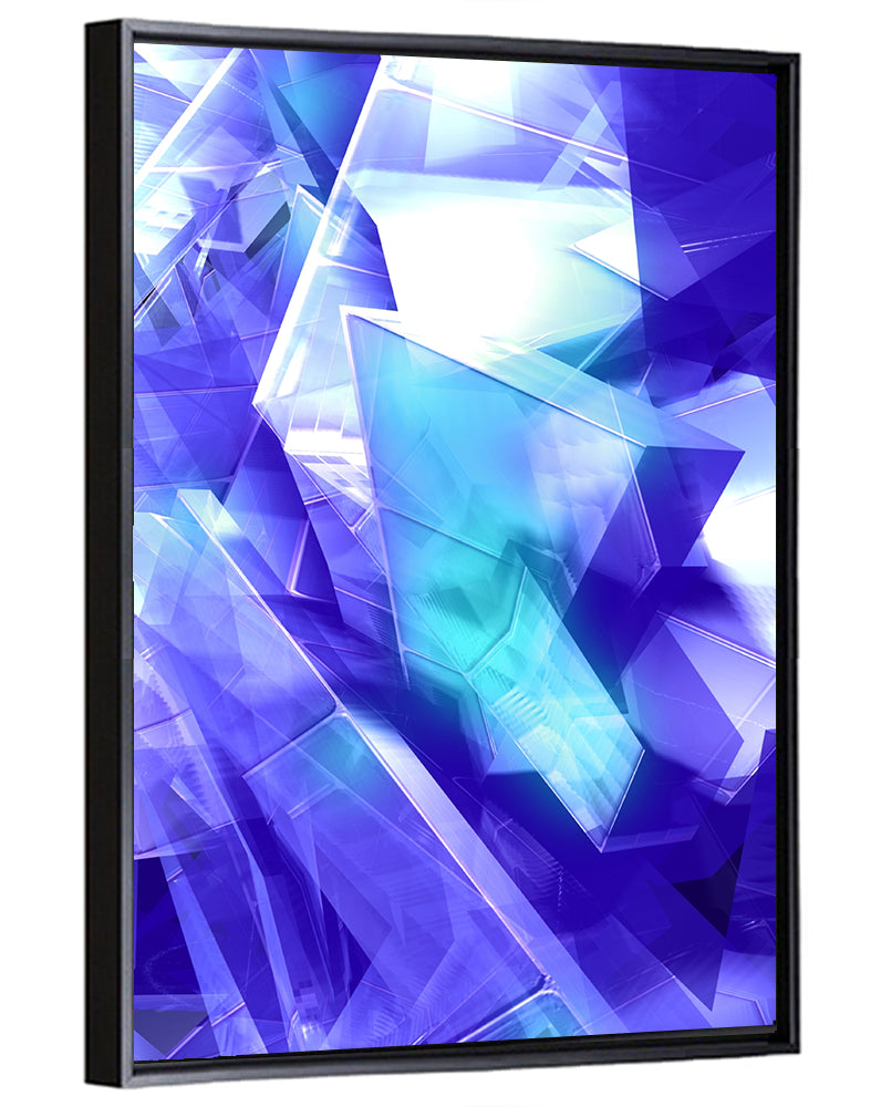 Icy Geometric Shards Wall Art