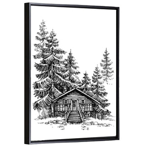 Wooden Cabin Wall Art