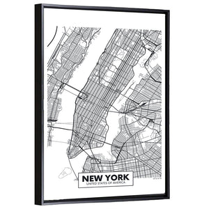 New York City Map Wall Art