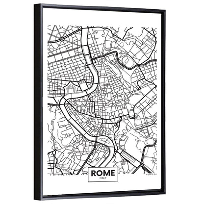 Rome City Map Wall Art