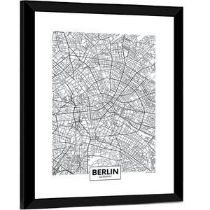 Berlin City Map Wall Art