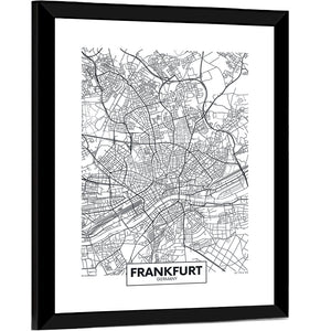 Frankfurt City Map Wall Art