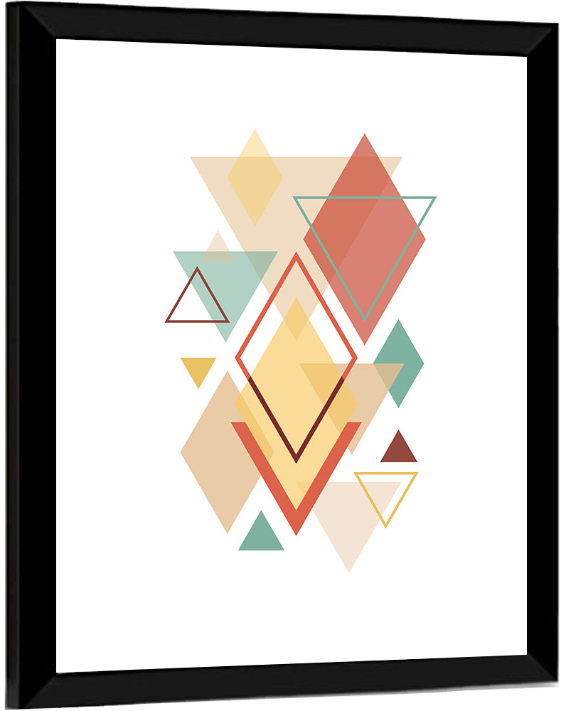 Layered Scandinavian Geometric Abstract Wall Art