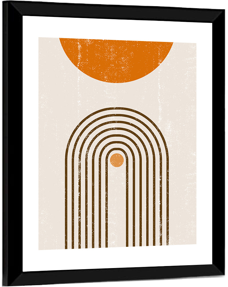 Burning Sun Concentric Arches Wall Art