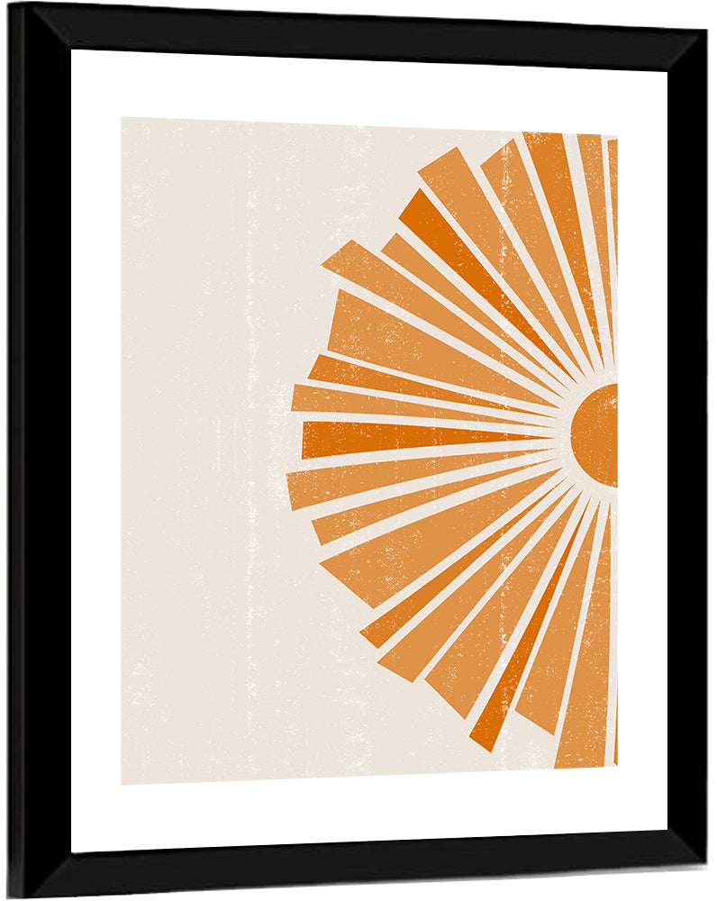Semicircular Sunburst Minimalist Wall Art