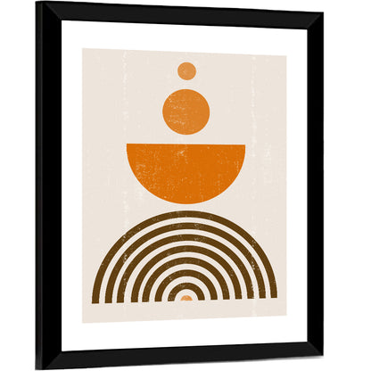 Orange Sun Minimalist I Wall Art