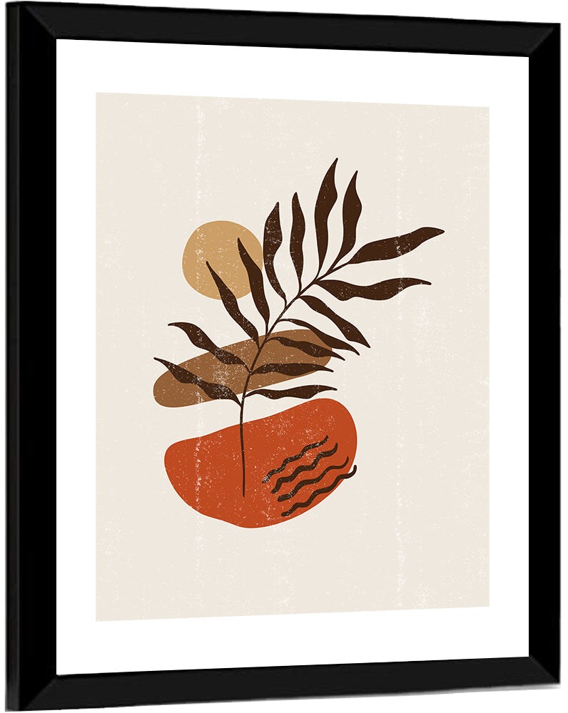 Fern with Terracotta Sun Wall Art