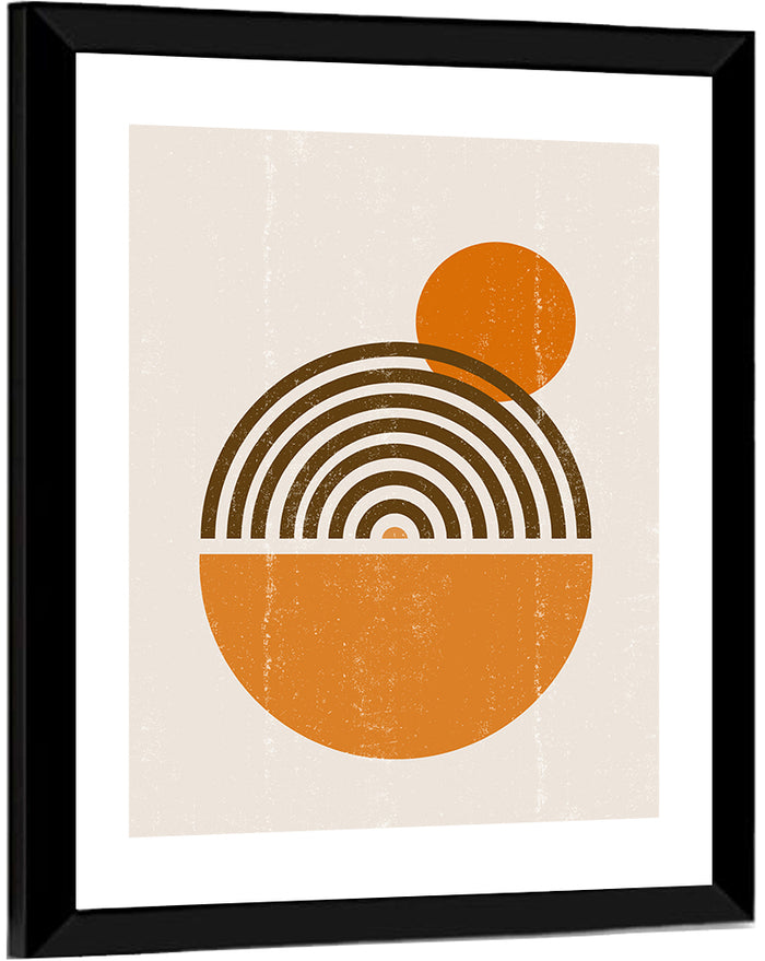 Semicircle Sunrise Study Wall Art as a framed print