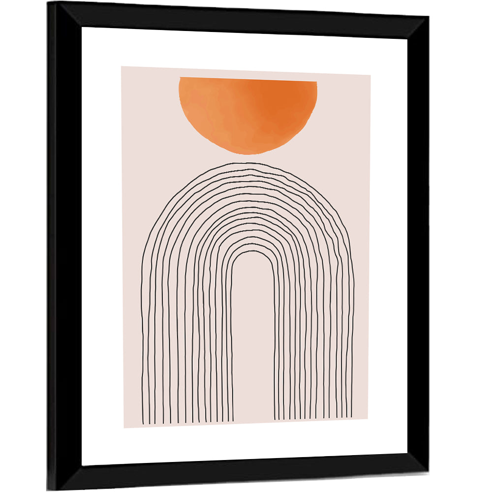 Geometric Sunset Arch Wall Art