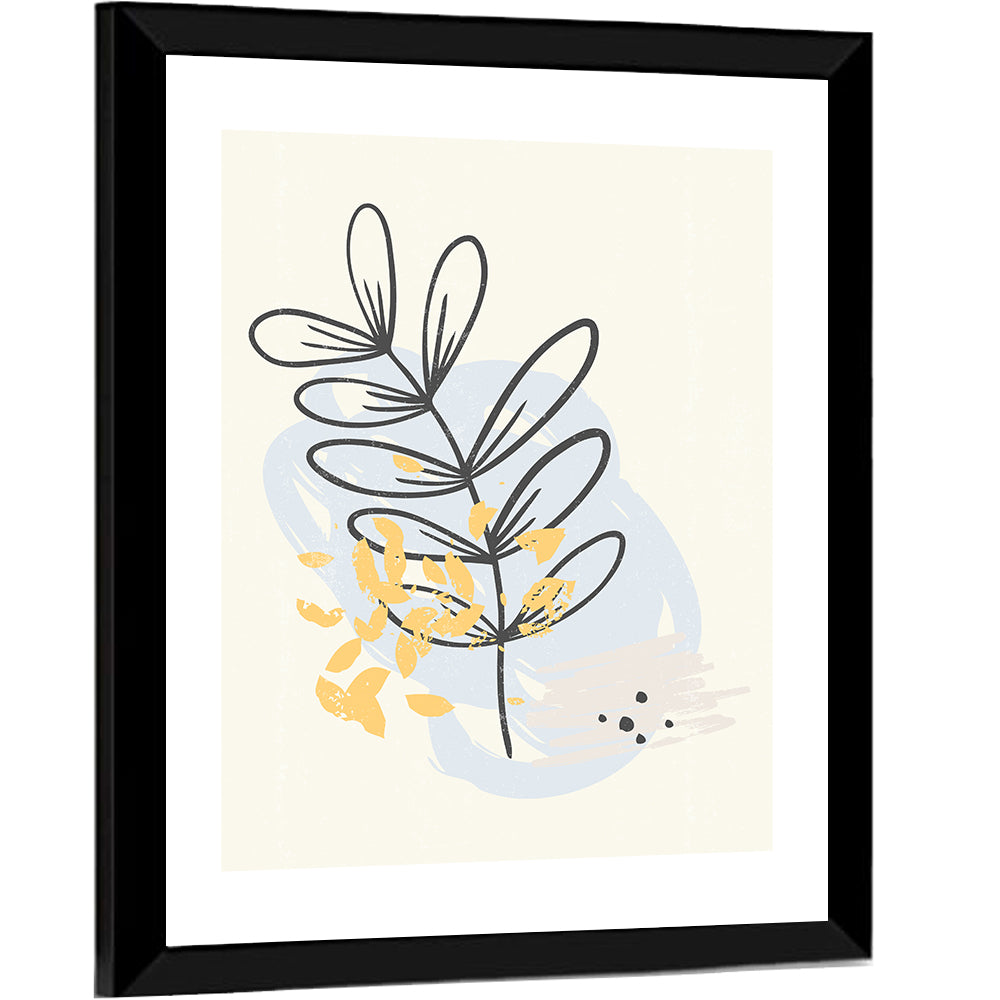 Falling Leaves Illustration Wall Art